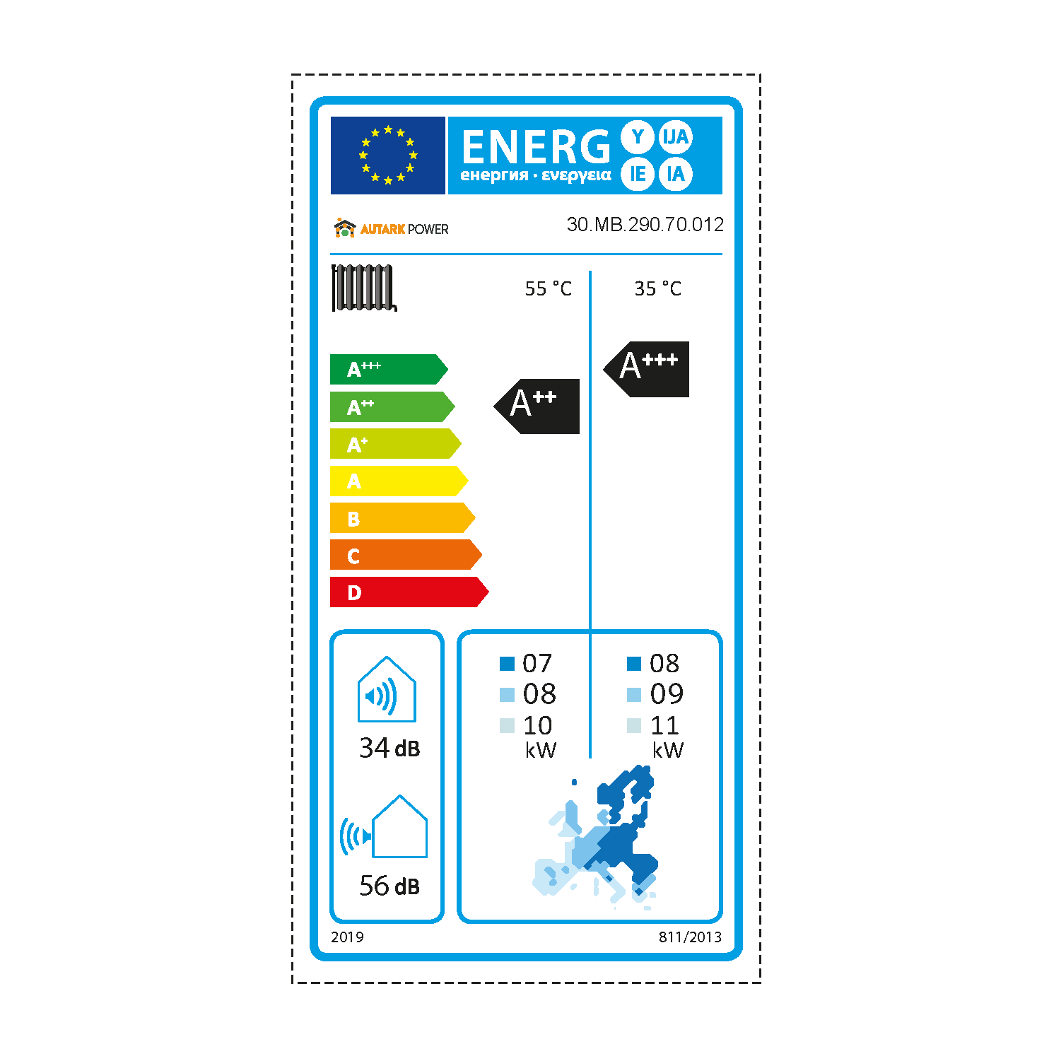 Monoblock Wärmepumpe R290 12kW Energieeffizienz