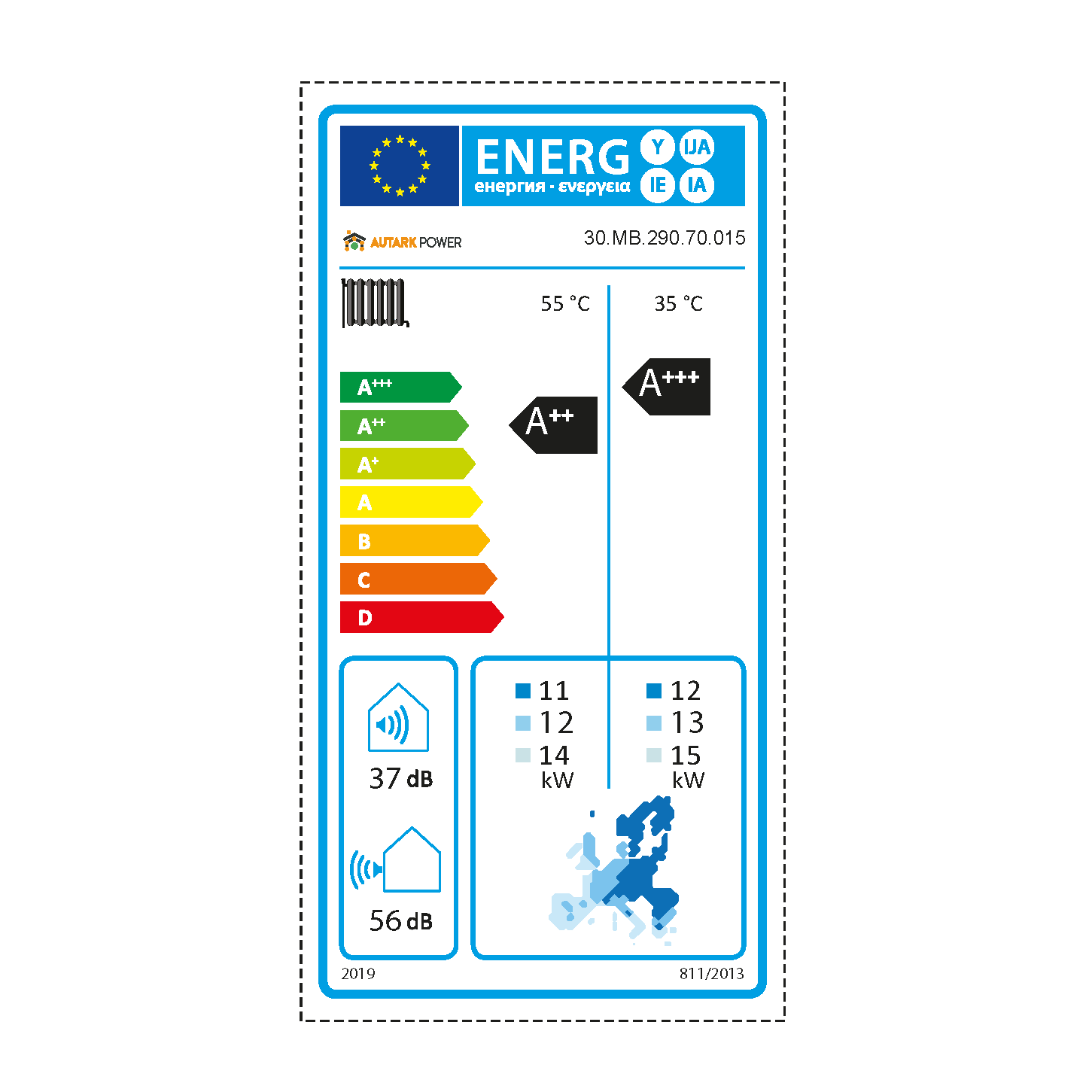 Monoblock Wärmepumpe R290 16kW Energieeffizienz